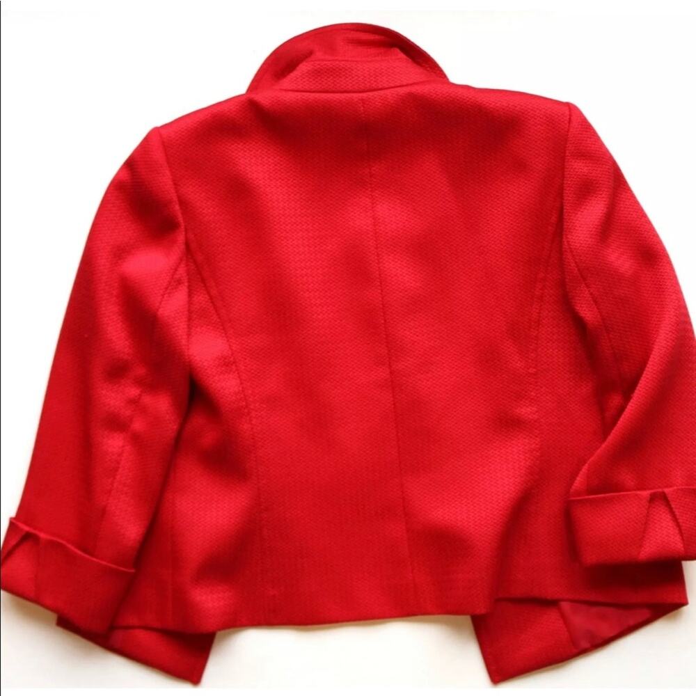 Tahari‎ ASL Classics 8 Bright Red 3/4 Sleeve Jacket IMMACULATE - Picture 8 of 9